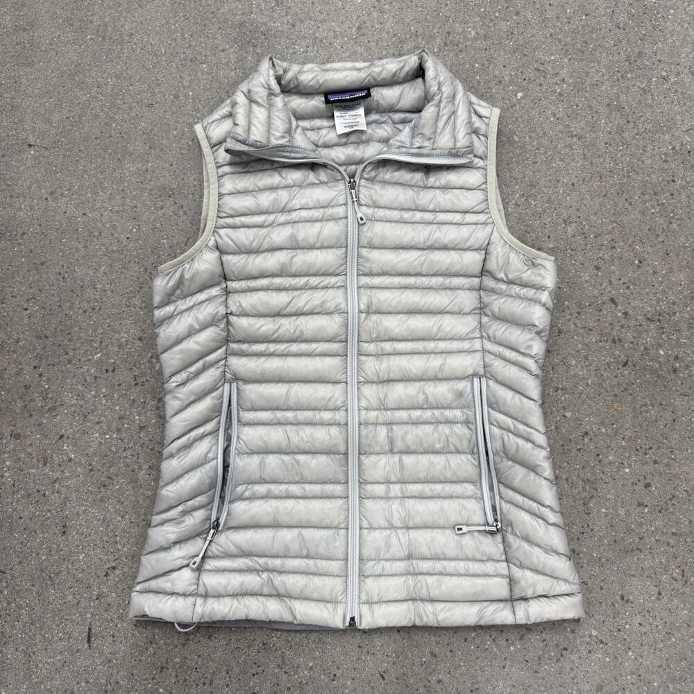 Patagonia Down Sweater Vest Womens Xs Gray Insulated Hiking Puffer